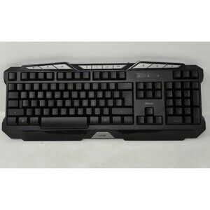 Trust GXT 280 - 21458 Backlit Color Wired Gaming Keyboard UK English USB Tested